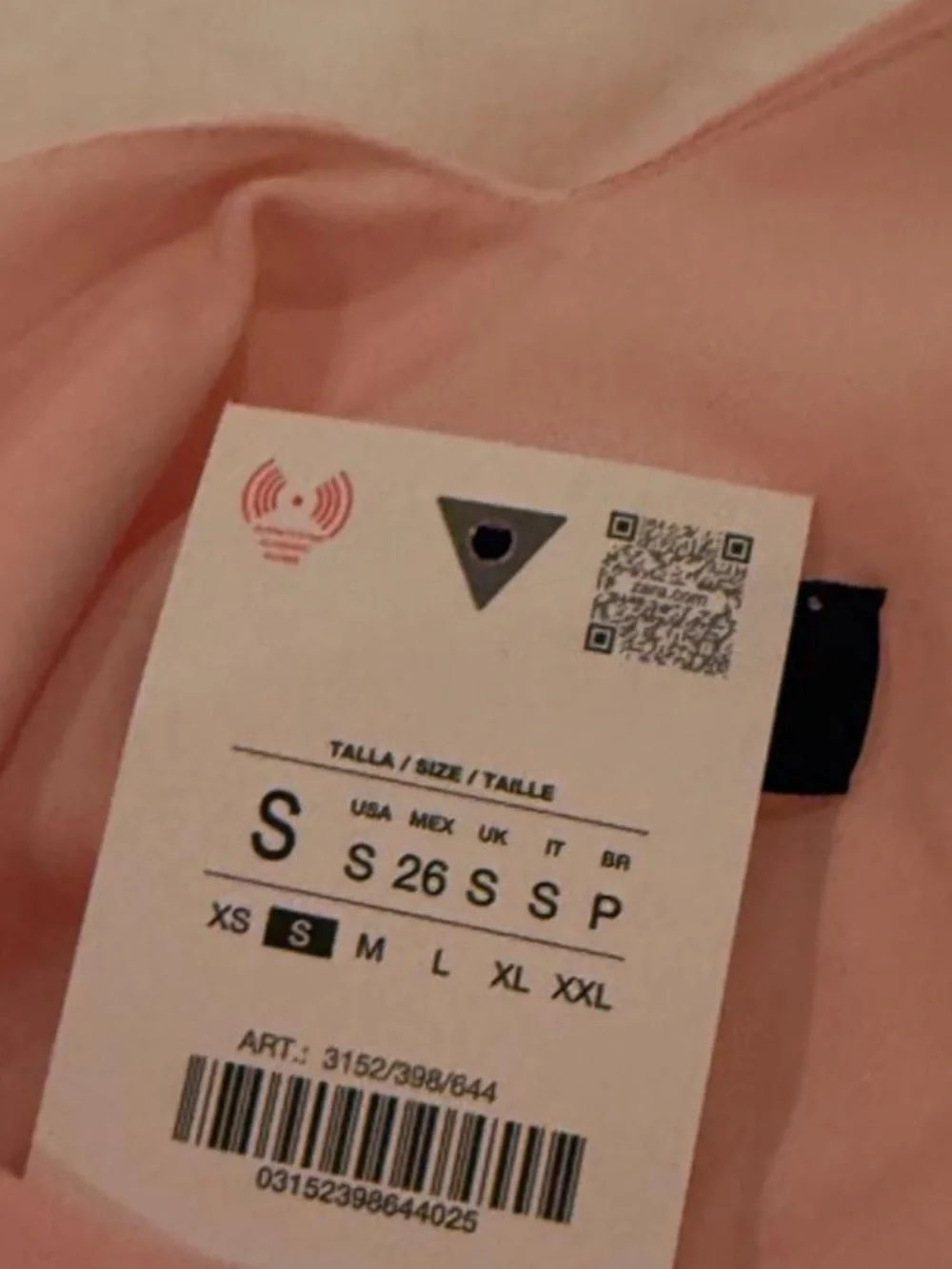 Zara Light Pink Slip Mini Dress with Flared Hem